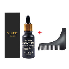 Men Beard Growth Oil Kit Soften Hair Growth Nourishing Enhancer Beard Wax Balm Moustache Oil Leave-In Conditioner Beard Care