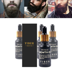 Men Beard Growth Oil Kit Soften Hair Growth Nourishing Enhancer Beard Wax Balm Moustache Oil Leave-In Conditioner Beard Care