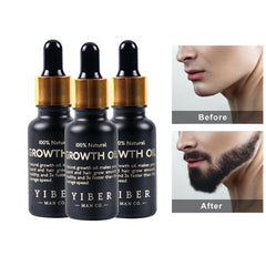 Men Beard Growth Oil Kit Soften Hair Growth Nourishing Enhancer Beard Wax Balm Moustache Oil Leave-In Conditioner Beard Care